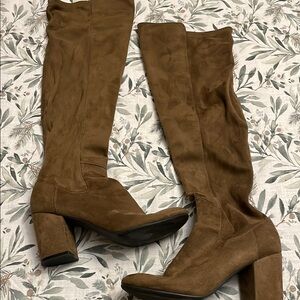 Tobacco colored Brown over the Knee-High Women's Boots Size 9.5